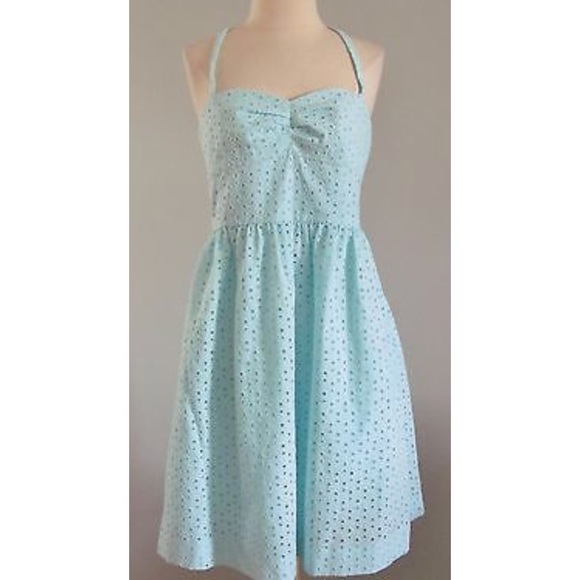 J. Crew Loretta Eyelet Halter Top Dress Size 4 - Picture 2 of 5
